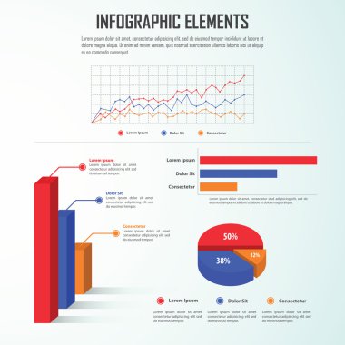 Infographics öğeleri iş çizelge ve grafik tasarım