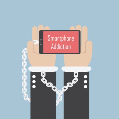 Smartphone ve zincir, Smartphone ile işadamı el bağımlısı