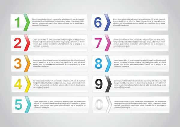 Ensemble de bannière avec modèle d'infographie numérique — Image vectorielle