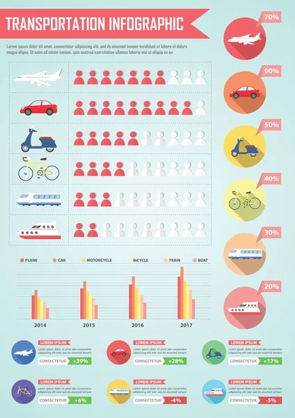 Transportation infographic design element — Stock Vector