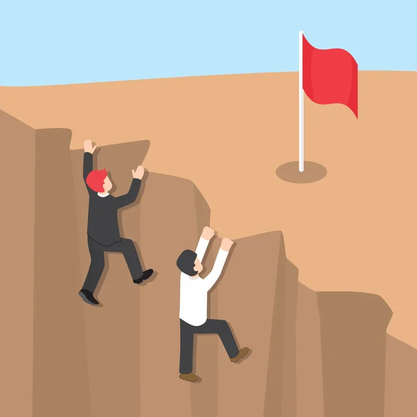 İşadamı tırmanmak kadar uçurum onun başarı ulaşmak için