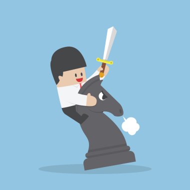 Satranç at binme ve mücadele işadamı