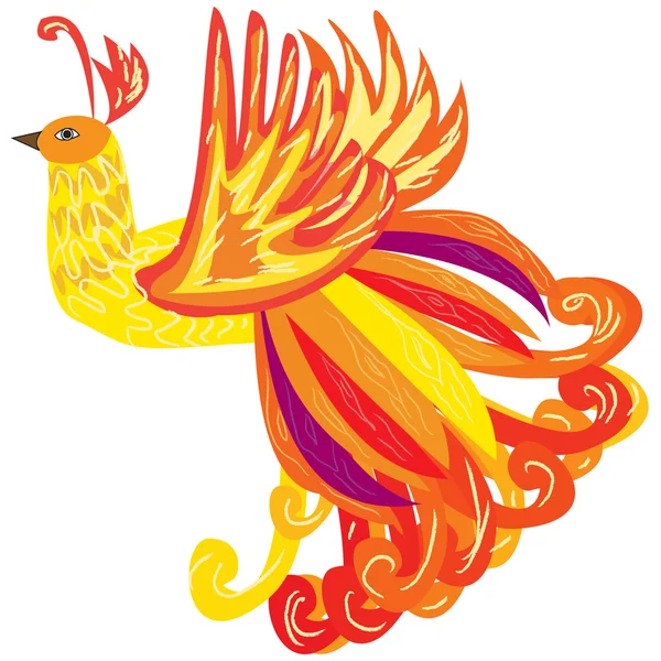 Yeniden doğuş, vektör çizim bir sembolü olarak Phoenix kuş