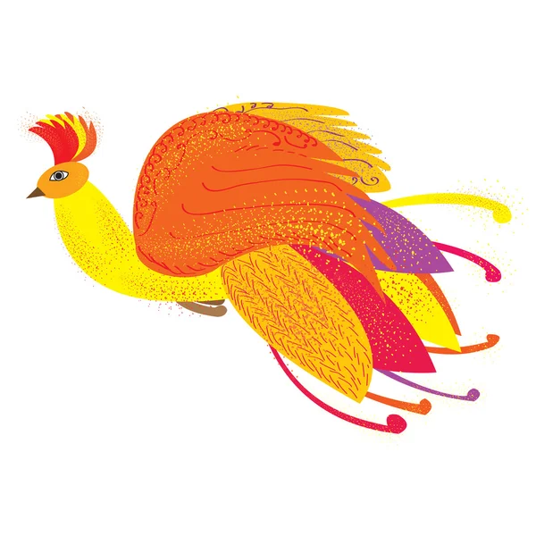 El ave Fénix como símbolo de renacimiento, ilustración vectorial — Vector de stock