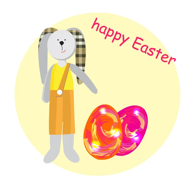 Щасливого Великдень та Великдень eggs.the Пасхальний заєць — стоковий вектор
