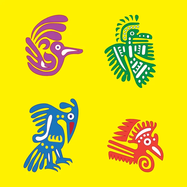 Ensemble vectoriel d'éléments de design mexicain, symboles ethniques — Image vectorielle