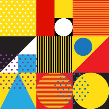 Retro Memphis 80s stil veya ' 90s esinlenen moda soyut backg