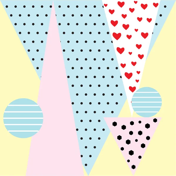 Memphis, moda geometrik elemanları, kartları Memphis tarzda. Retro tarzı, doku, desen ve geometrik öğeleri