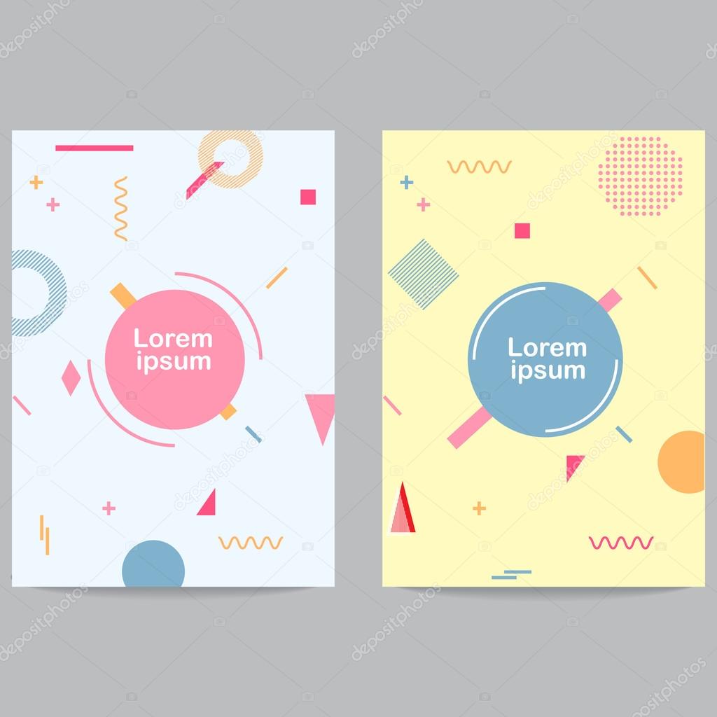Chaotic set of geometric symbols background style . Used for covers, posters, flyers, banners design.