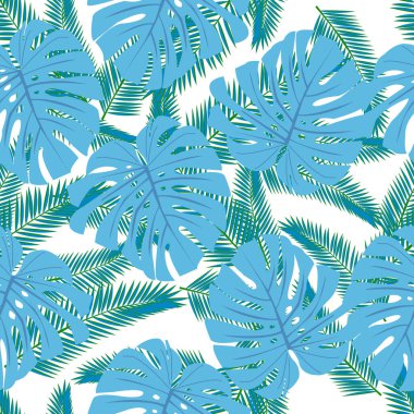 Tropik yapraklar. Çiçek tasarım arka planı