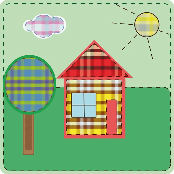 L'application de la maison de tissu — Image vectorielle