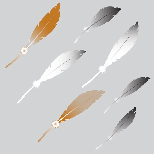 Set de plumas — Vector de stock