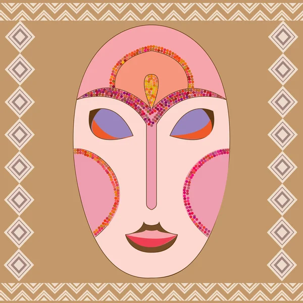 Masque africain ethnique vecteur coloré — Image vectorielle