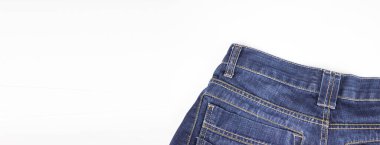 Beyaz arka planda kotun üst kısmı. Uzayı kopyala Giysiler, çevrimiçi mağaza kavramları