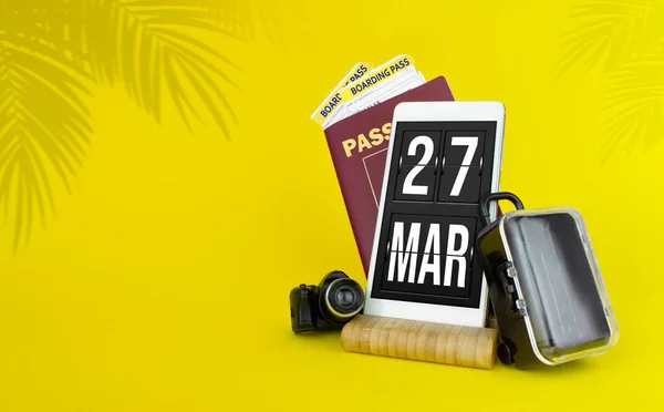 Marzo Giorno Del Mese Data Del Calendario Visualizzazione Del Calendario — Foto Stock