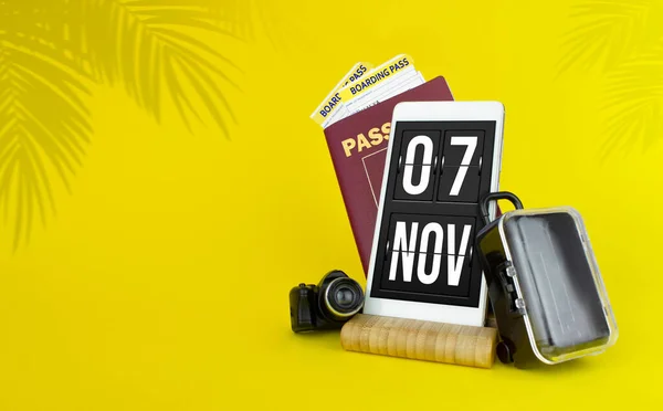 November Tag Des Monats Kalenderdatum Mechanische Kalenderanzeige Auf Ihrem Smartphone — Stockfoto