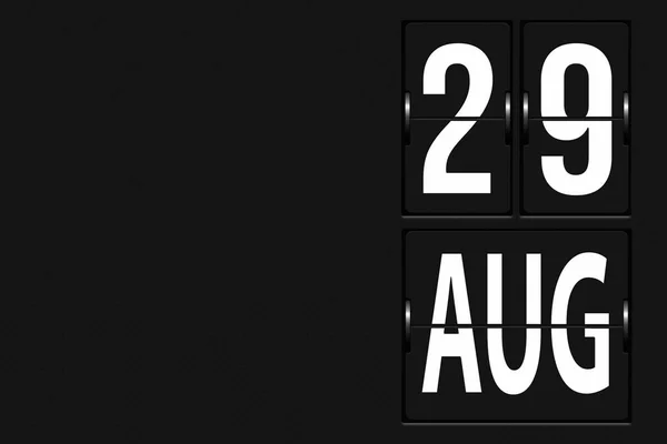 August Tag Des Monats Kalenderdatum Kalender Form Einer Mechanischen Anzeigetafel — Stockfoto