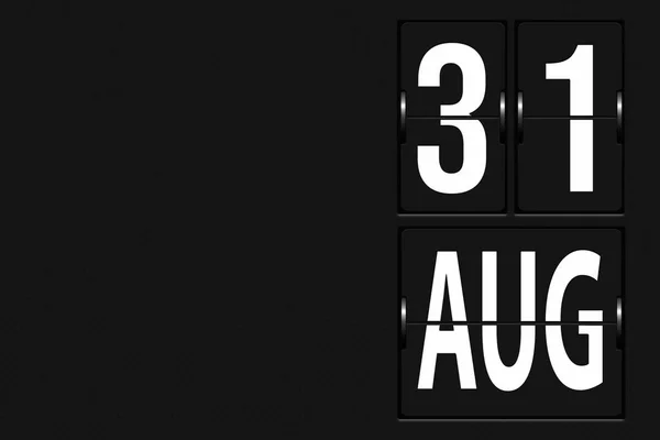 Agosto Dia Mês Data Calendário Calendário Sob Forma Quadro Pontuação — Fotografia de Stock