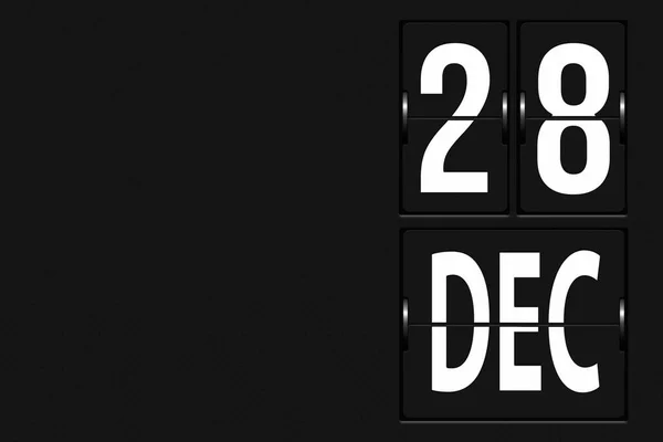 Δεκεμβρίου Ημέρα Του Μήνα Ημερομηνία Ημερολογίου Ημερολόγιο Μορφή Πίνακα Αποτελεσμάτων — Φωτογραφία Αρχείου
