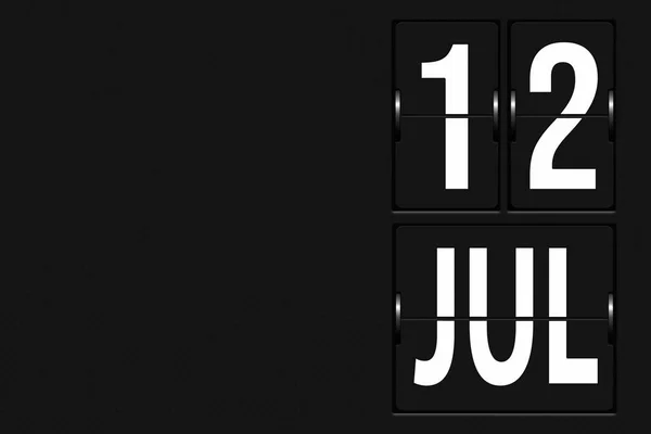 Ιουλίου Ημέρα Του Μήνα Ημερομηνία Ημερολογίου Ημερολόγιο Μορφή Πίνακα Αποτελεσμάτων — Φωτογραφία Αρχείου