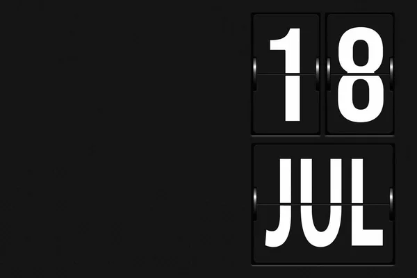 Juli Tag Des Monats Kalenderdatum Kalender Form Einer Mechanischen Anzeigetafel — Stockfoto