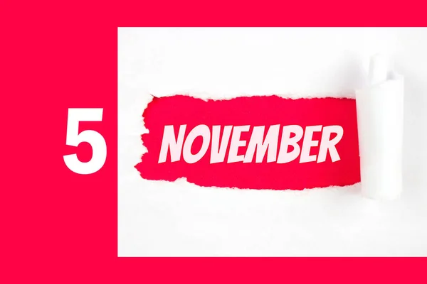 Novembre Giorno Del Mese Data Del Calendario Foro Rosso Nella — Foto Stock