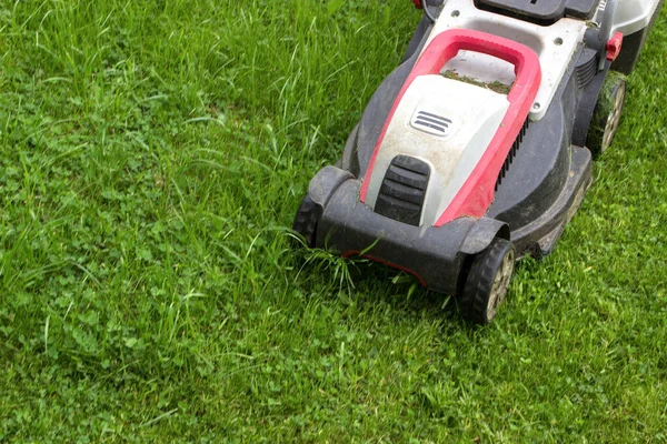 Machine Cutting Lawns Gardening Background Garden Power Tool Equipment — Stock Fotó