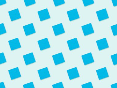 Seamles Abstract blue cubes Pattern on Blue Background.