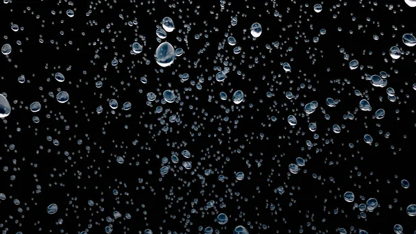 Water Drops Black Background — Stock Photo, Image