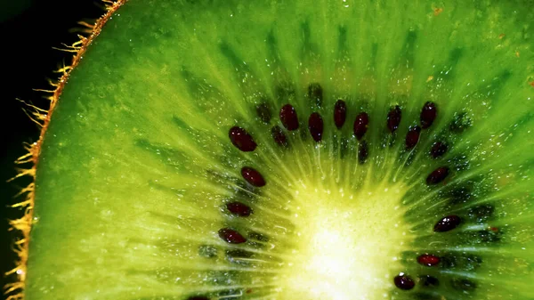 Fatia Kiwi Fruit Close — Fotografia de Stock