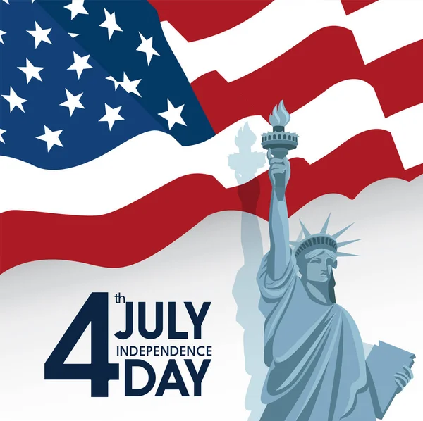 Temmuz Bağımsızlık Günü — Stok Vektör