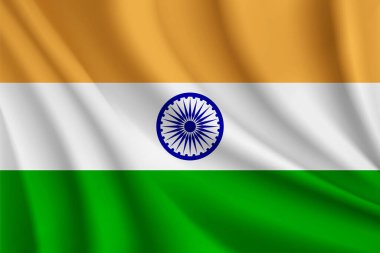 Hindistan bayrağı. Hindistan bayrak sallıyor