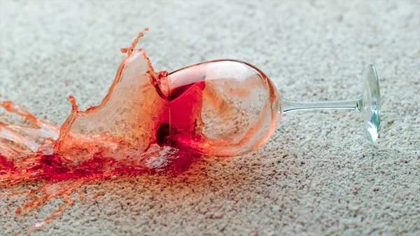 Пролитое Красное Вино Ковер — стоковое фото
