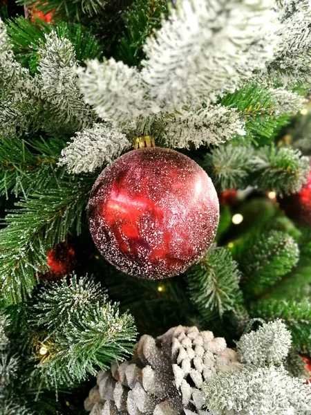 Рождественские Украшения Деревянном Фоне — стоковое фото