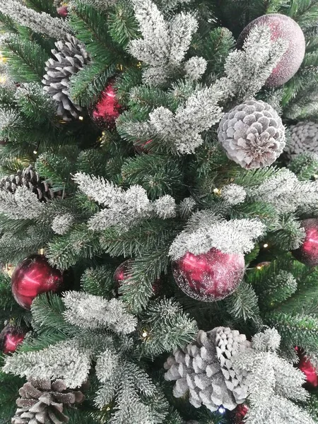 Decoración Navidad Sobre Fondo Madera —  Fotos de Stock