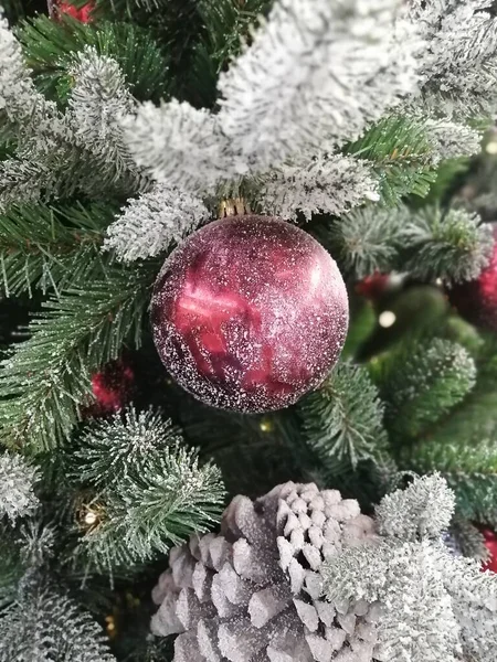 Decoración Navidad Sobre Fondo Madera —  Fotos de Stock