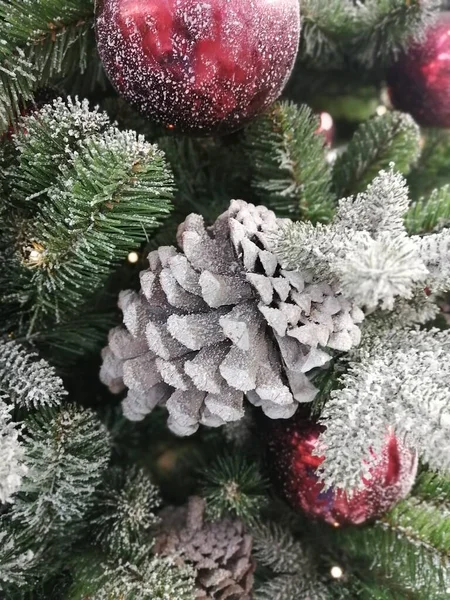 Décoration Noël Sur Fond Bois — Photo