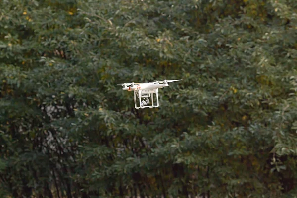 Aviones Quadcopter Momento Filmación Vídeo —  Fotos de Stock