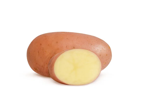 Raw Potato Tuber White Background — Stock fotografie