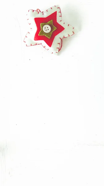 Рождественский Орнамент Ткань Звезды Белом Фоне Изображение Рождественского Добавит Текст — стоковое фото