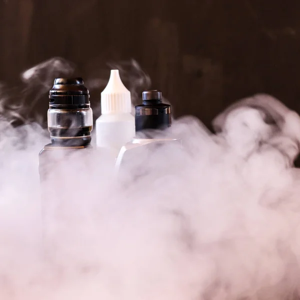 Vapers Liquid Vape Vapor Black Background Fotografia De Stock