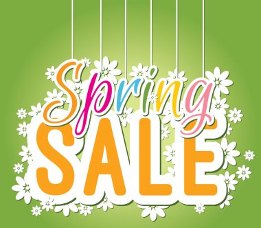 Renkli bahar satışı büyük başlığı