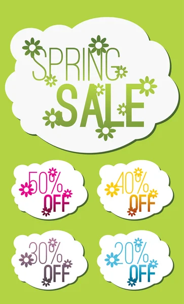 Set di vendita primavera grafica — Vettoriale Stock