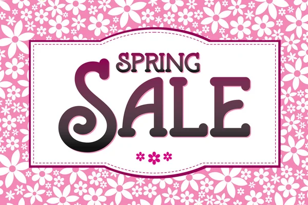 Banner de venta primavera rosa — Vector de stock