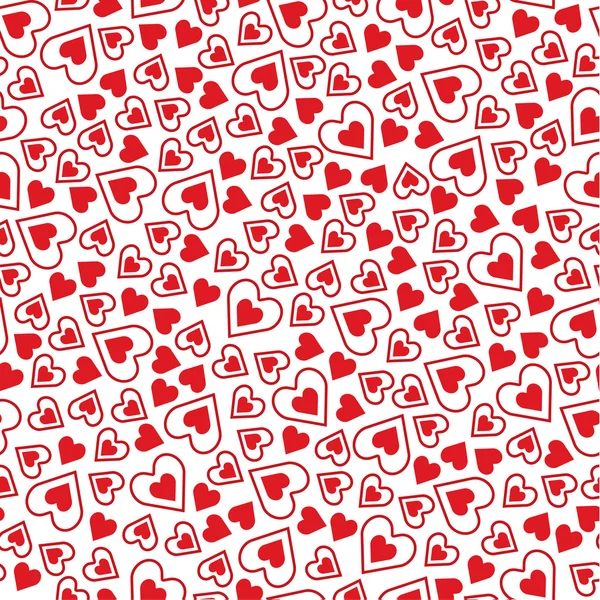 De dag van Valentijnskaarten patroon met hart — Stockvector