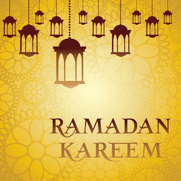 Golden Ramadan Kareem background — Stock Vector