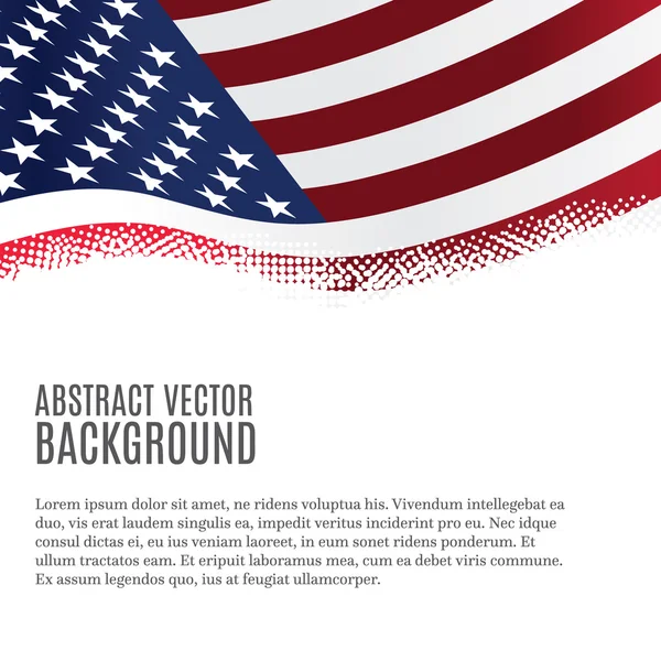 Fondo vectorial con bandera americana — Vector de stock