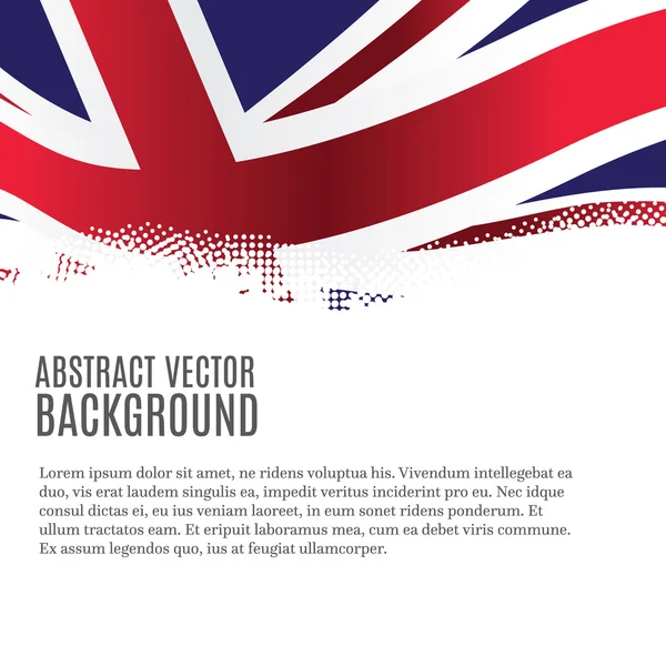 Vektorové pozadí s vlajkou Spojeného království — Stockový vektor