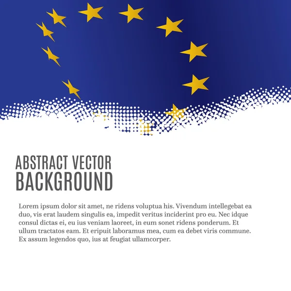 Fondo vectorial con bandera de la Unión Europea — Vector de stock