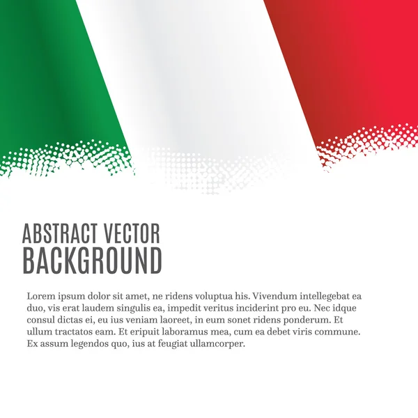 Fondo vectorial con bandera italiana — Vector de stock